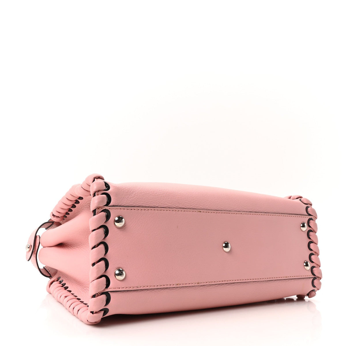 Vitello Seta Lace Up Medium Peekaboo Iconic Satchel Bubblegum