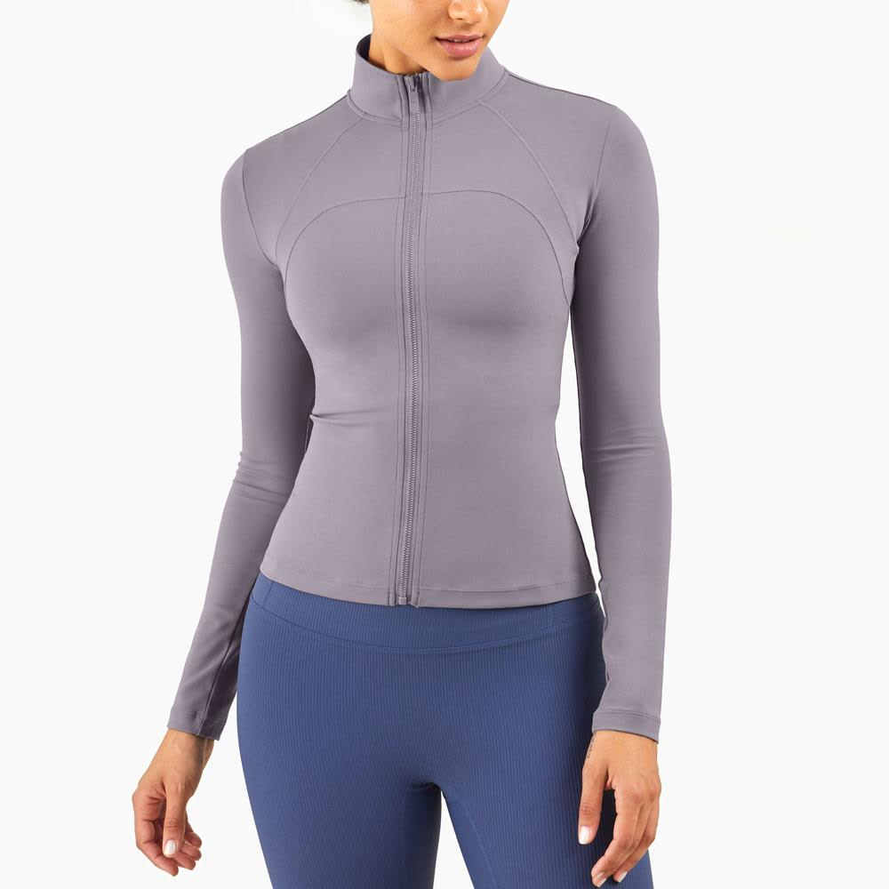 Stand-Up Fitness Long Sleeves Tight Running Sports Coat Thin Yoga Clothes