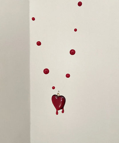 Modern Mulberry Alloy Love Beading Pendant Necklace