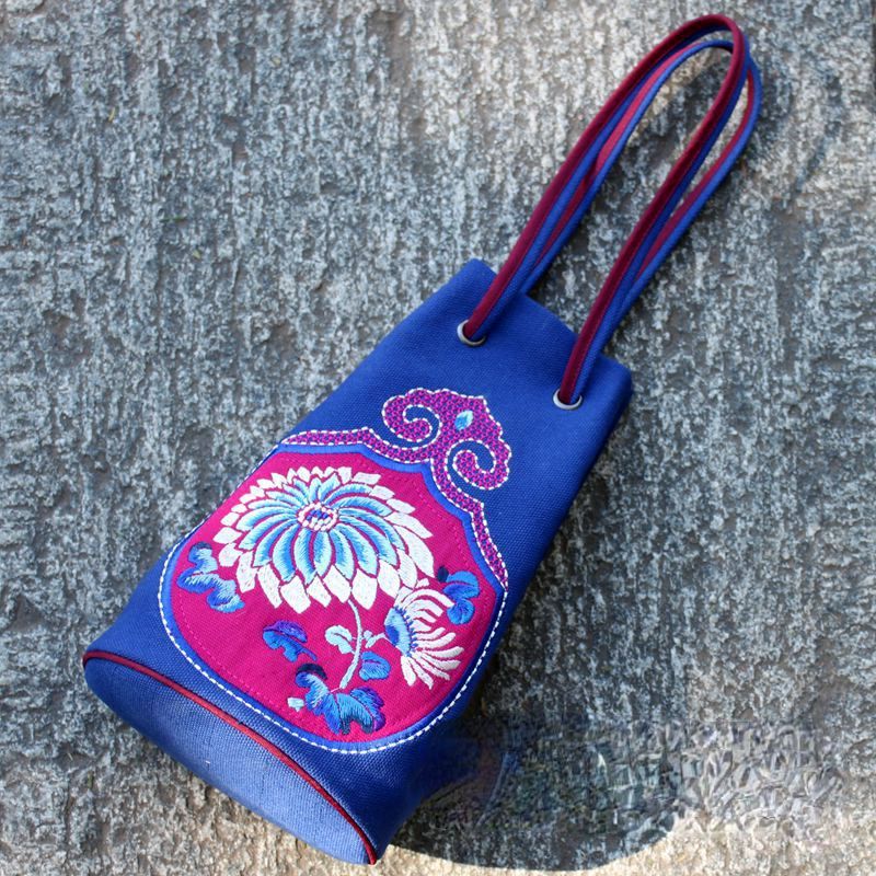 Original Ethnic Style Patch Embroidery Small Handle With Special Bag