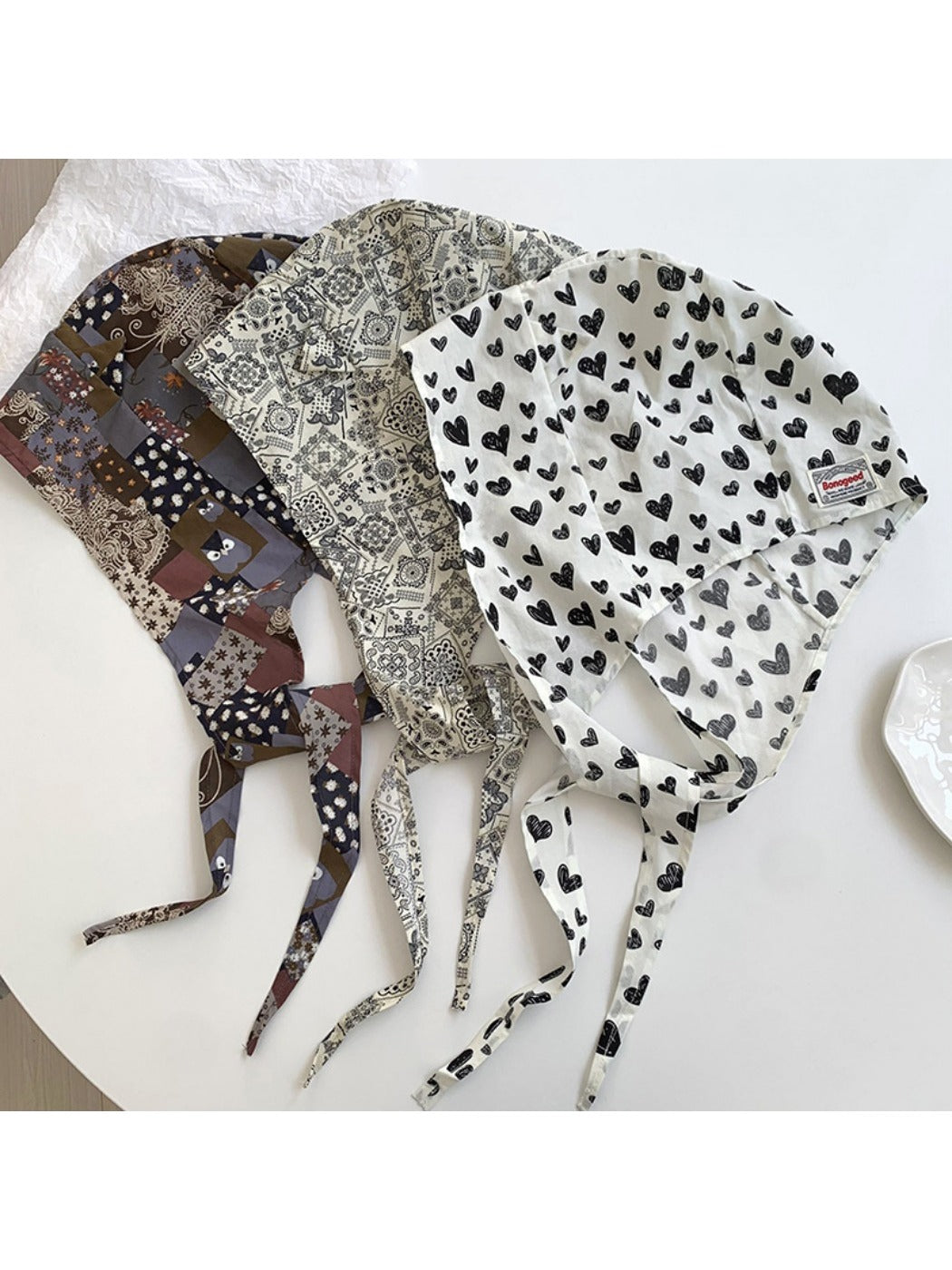 Haila - Fashion Print Hat-shaped Headscarf - Light &amp; Stylish