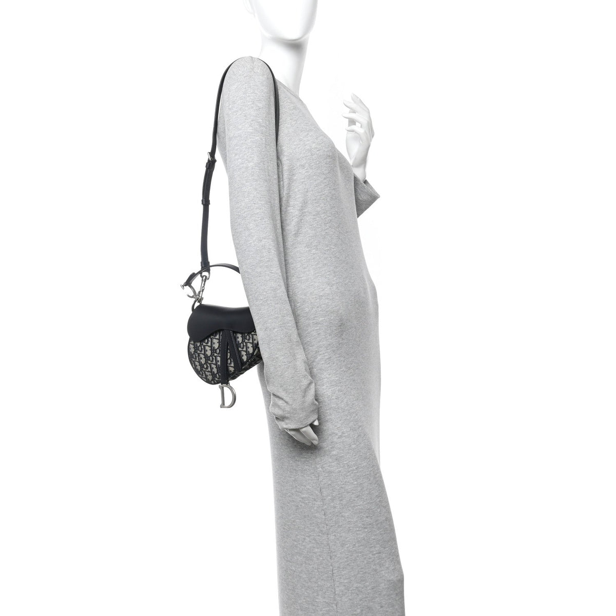 Oblique Mini Saddle Bag With Strap Blue