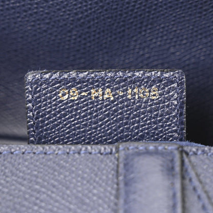 Grained Calfskin Saddle Bag Navy