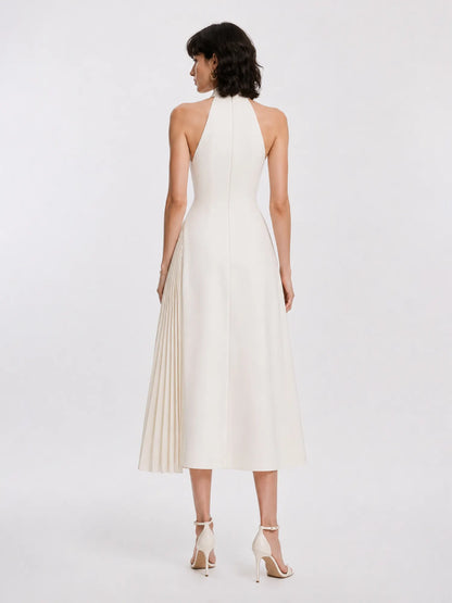 Persephone Pleated Sleeveless Midi Dress