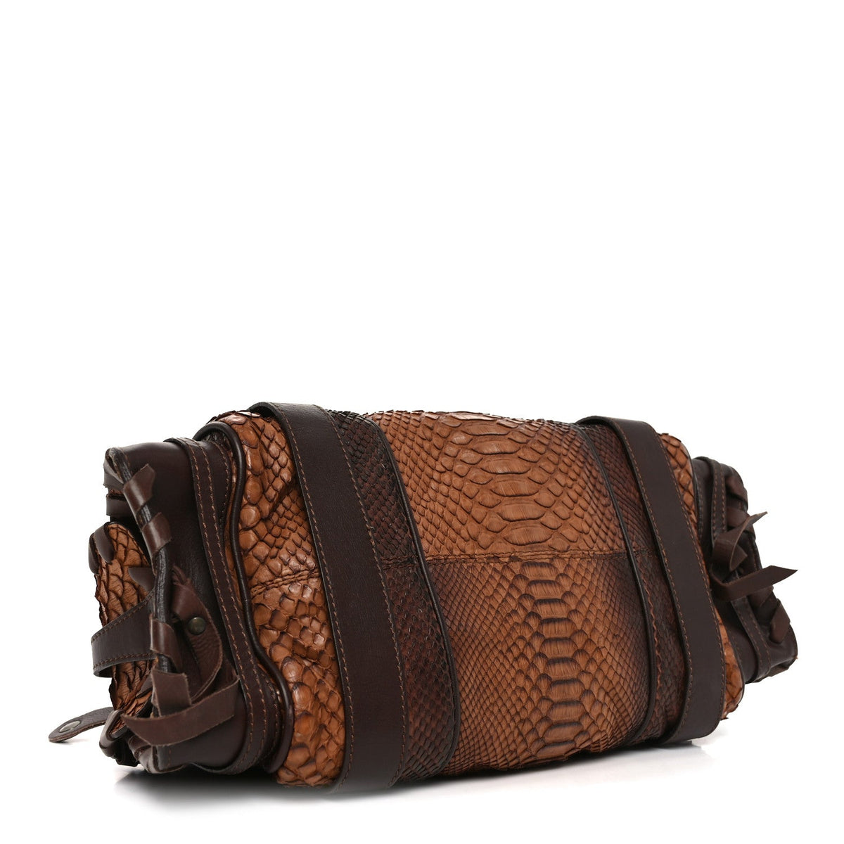 Snakeskin Silverado Shoulder Bag Brown