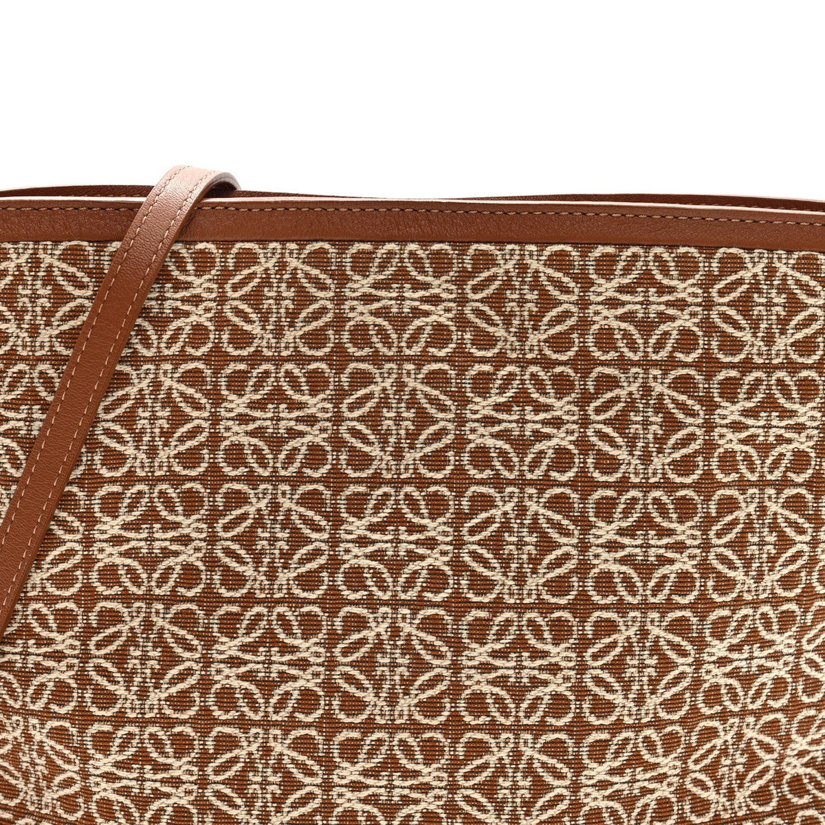 Jacquard Anagram Calfskin Mini Flamenco Knot Clutch Tan Pecan