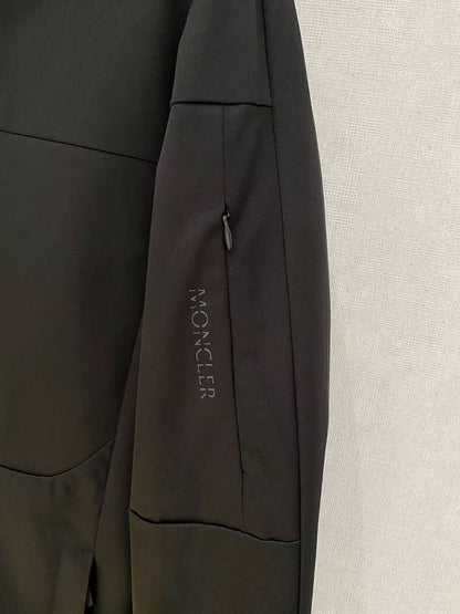 Moncler 2025 Hooded Jacket Black Nylon Down