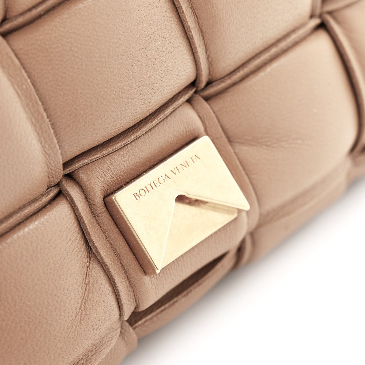 Nappa Maxi Intreccio Padded Cassette Crossbody Bag Acorn