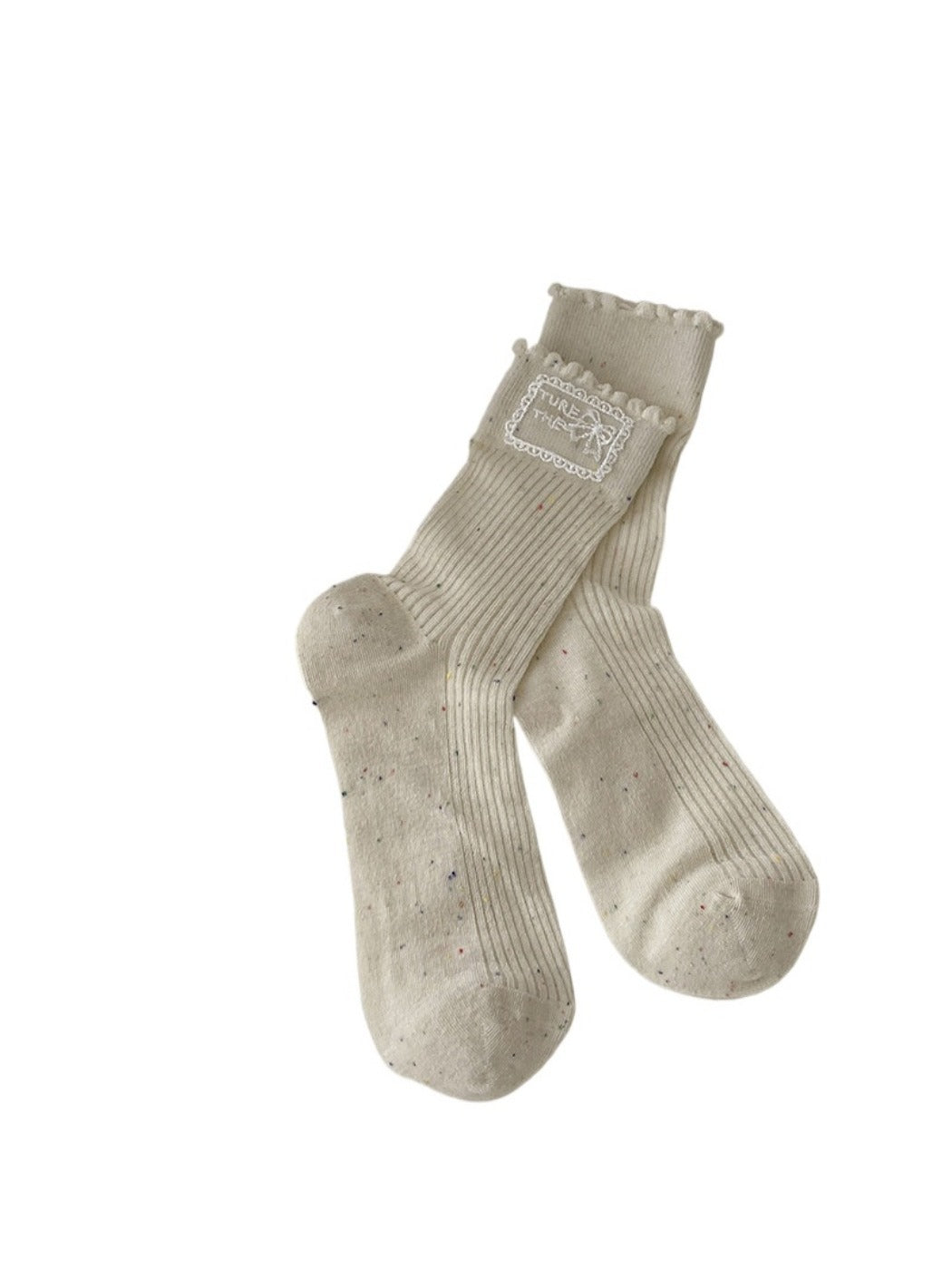 Rufia - Retro Simple Mid-Calf Socks - Sweet &amp; Vintage