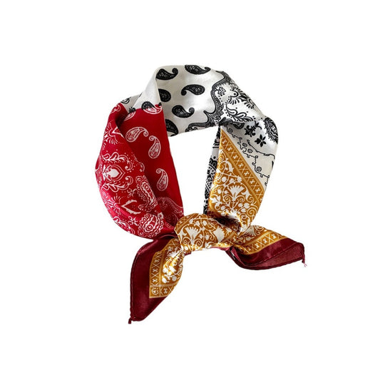 Scarvii - 24" Summer Classic Paisley Print Square Scarf