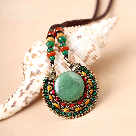 Retro Original National Style Short Necklace Classical Clavicle Chain Handmade Jewelry Women'S Jewelry Accessories Summer