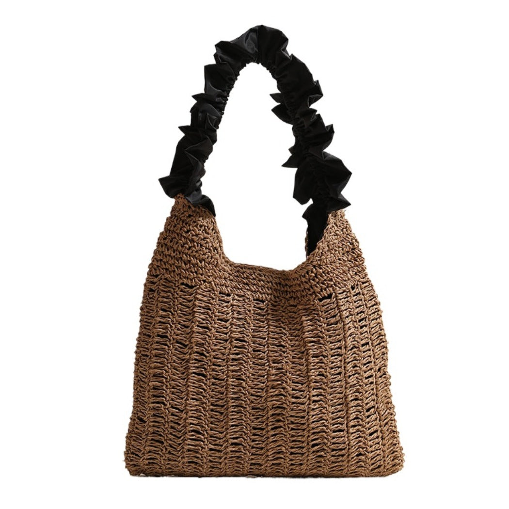 Cosbai - Ruffle Trim Crochet Sling Bag - Vintage &amp; Chic