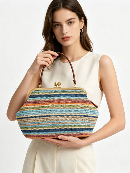 Elise Rhinestone-Woven Bag