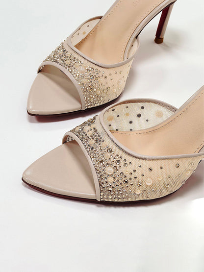 Ada Rhinestone-Embellished Stiletto Sandals