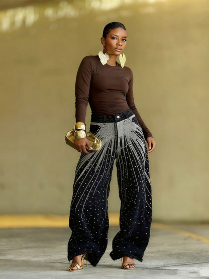 Carmen Starry Rhinestone Denim Jeans