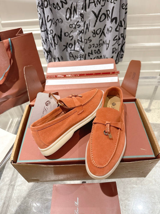 LP Summer Charms Walk Loafers Orange Suede 565846