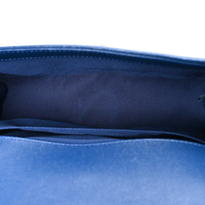 Caviar Quilted Medium Boy Flap Dark Blue