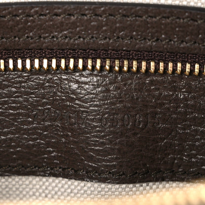 GG Supreme Monogram Textured Dollar Calfskin Web Studded Mini Ophidia Flap Shoulder Bag Beige Ebony New Acero