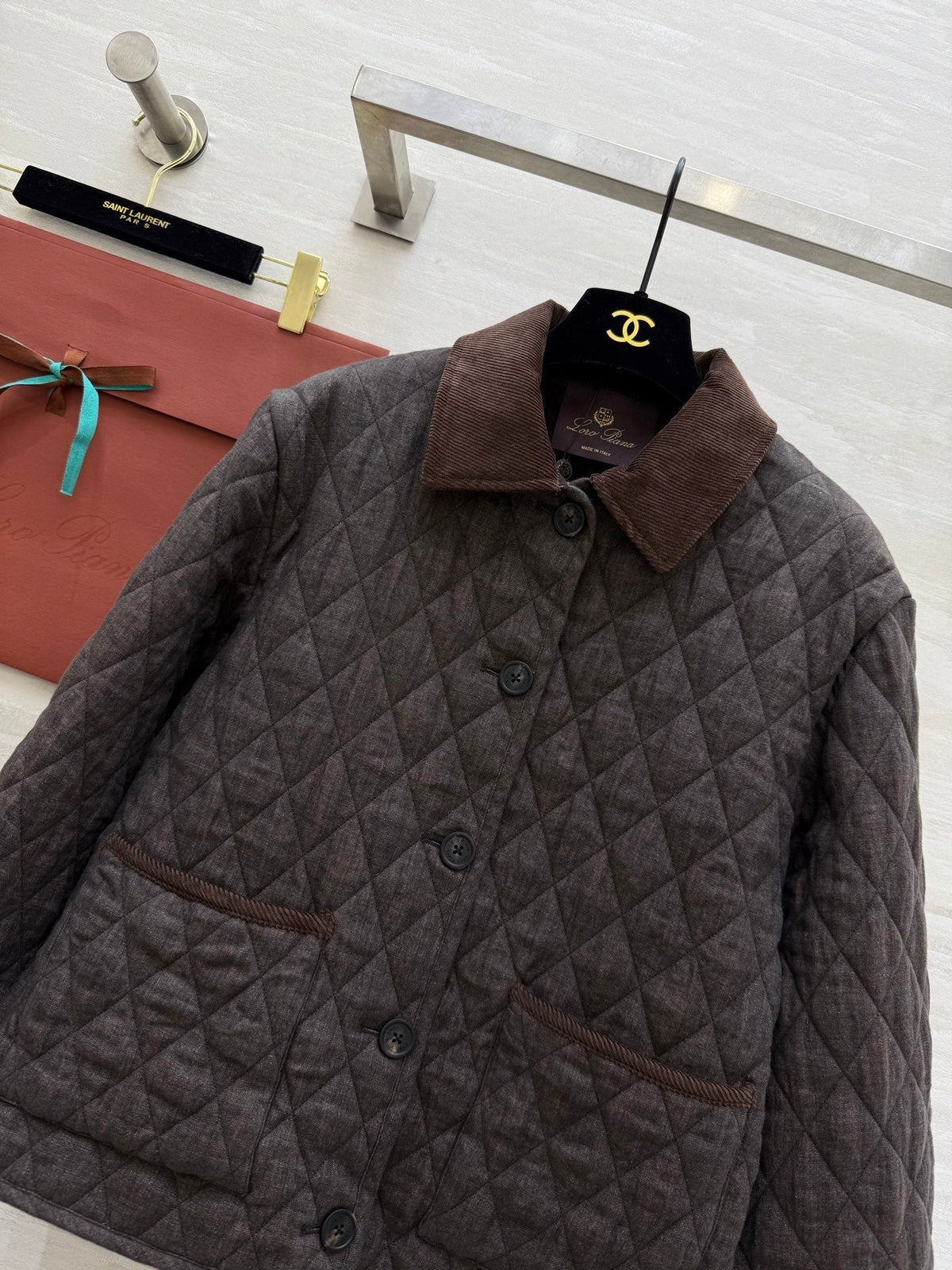 LP 25 Jacket Dark Gray mix Brown Virgin Wool 316566