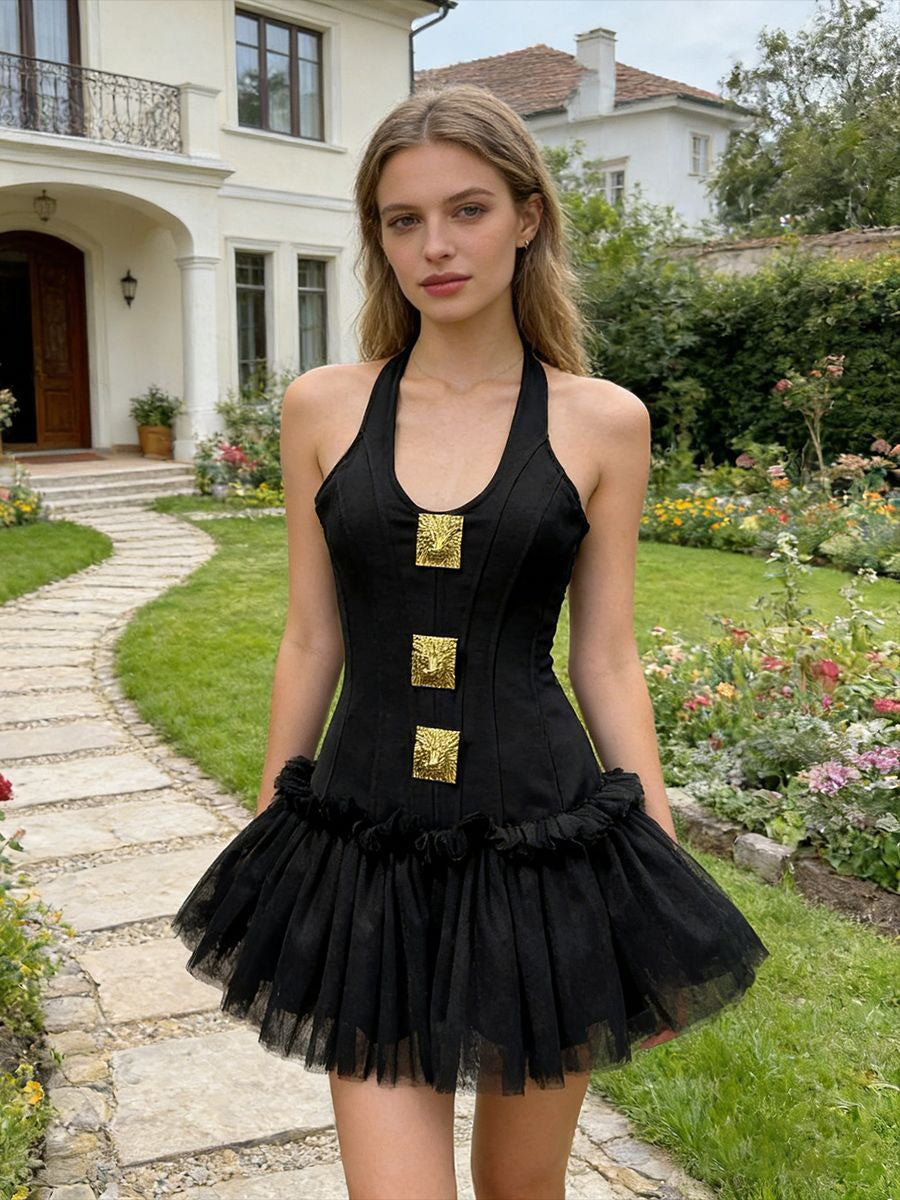 Katherine Sleeveless Elegant Mini Dress