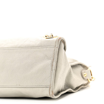 Chevre Gold Metallic Edge Hardware City Gris Glace