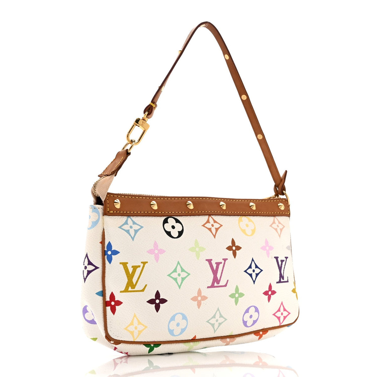 Monogram Multicolor Pochette Accessories White