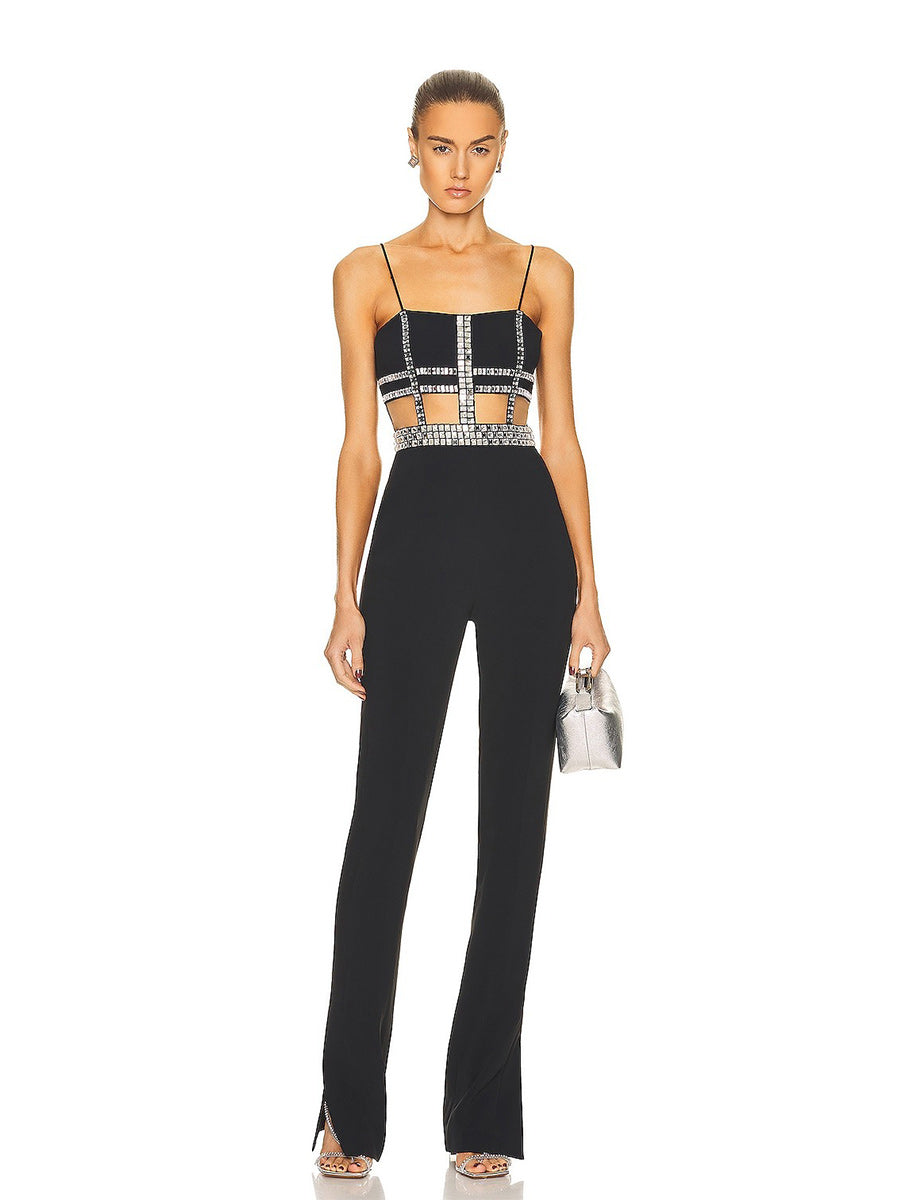 Elisa Crystal Embroidered Jumpsuit