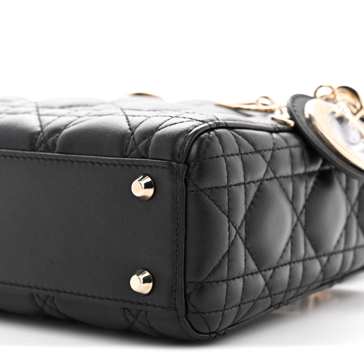 Lambskin Cannage Mini Lady Dior Black