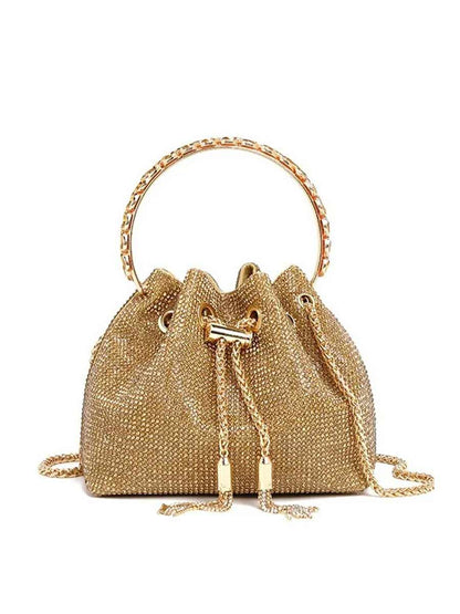 Greta Crystal Embellished Bucket Bag