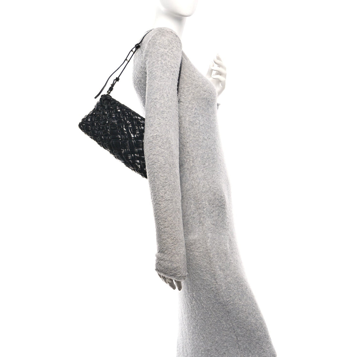 Calfskin Intrecciato Kalimero Cha-Cha Clutch Black