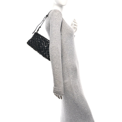 Calfskin Intrecciato Kalimero Cha-Cha Clutch Black
