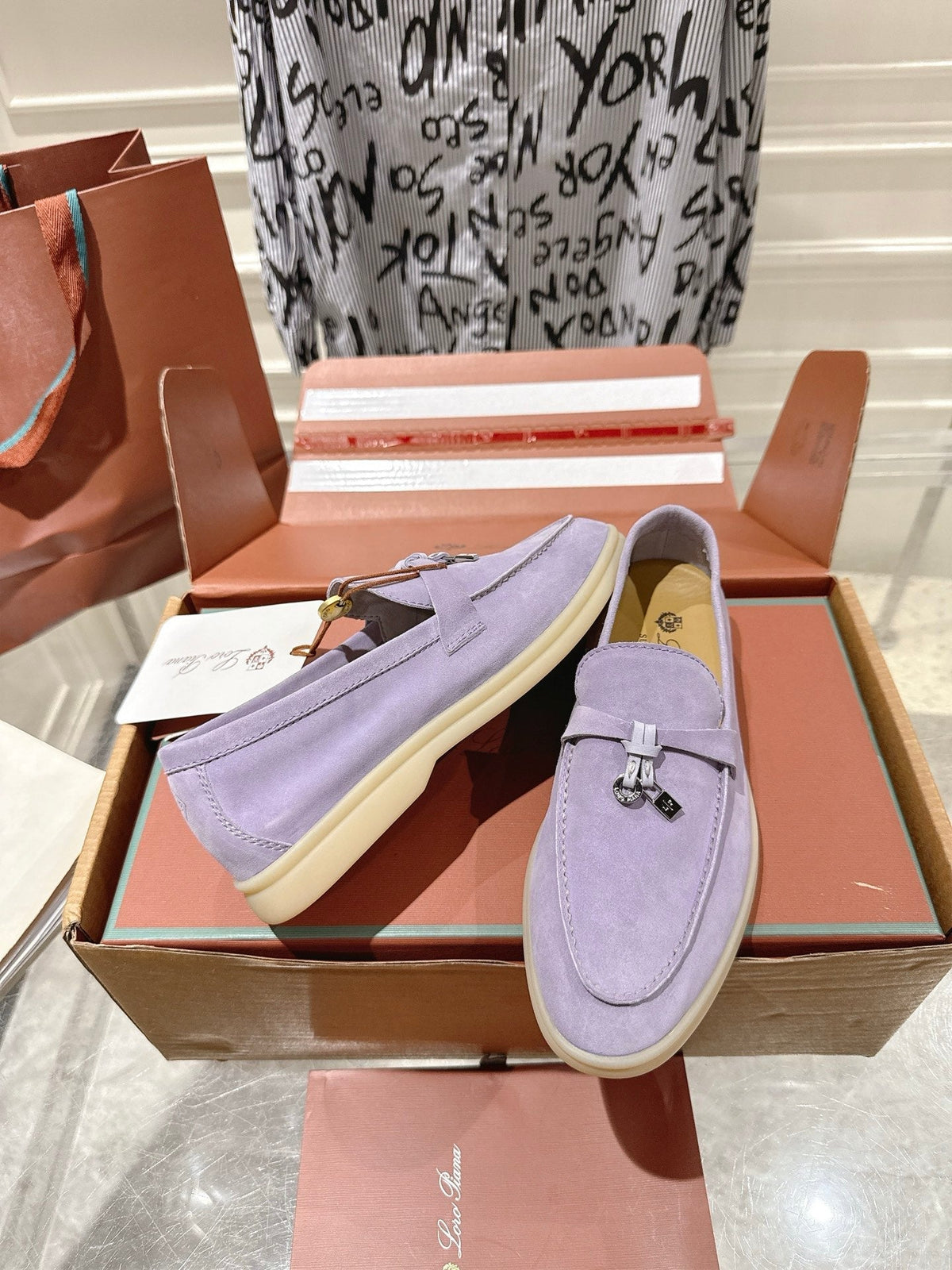 LP Summer Charms Walk Loafers Lavender Suede 565852
