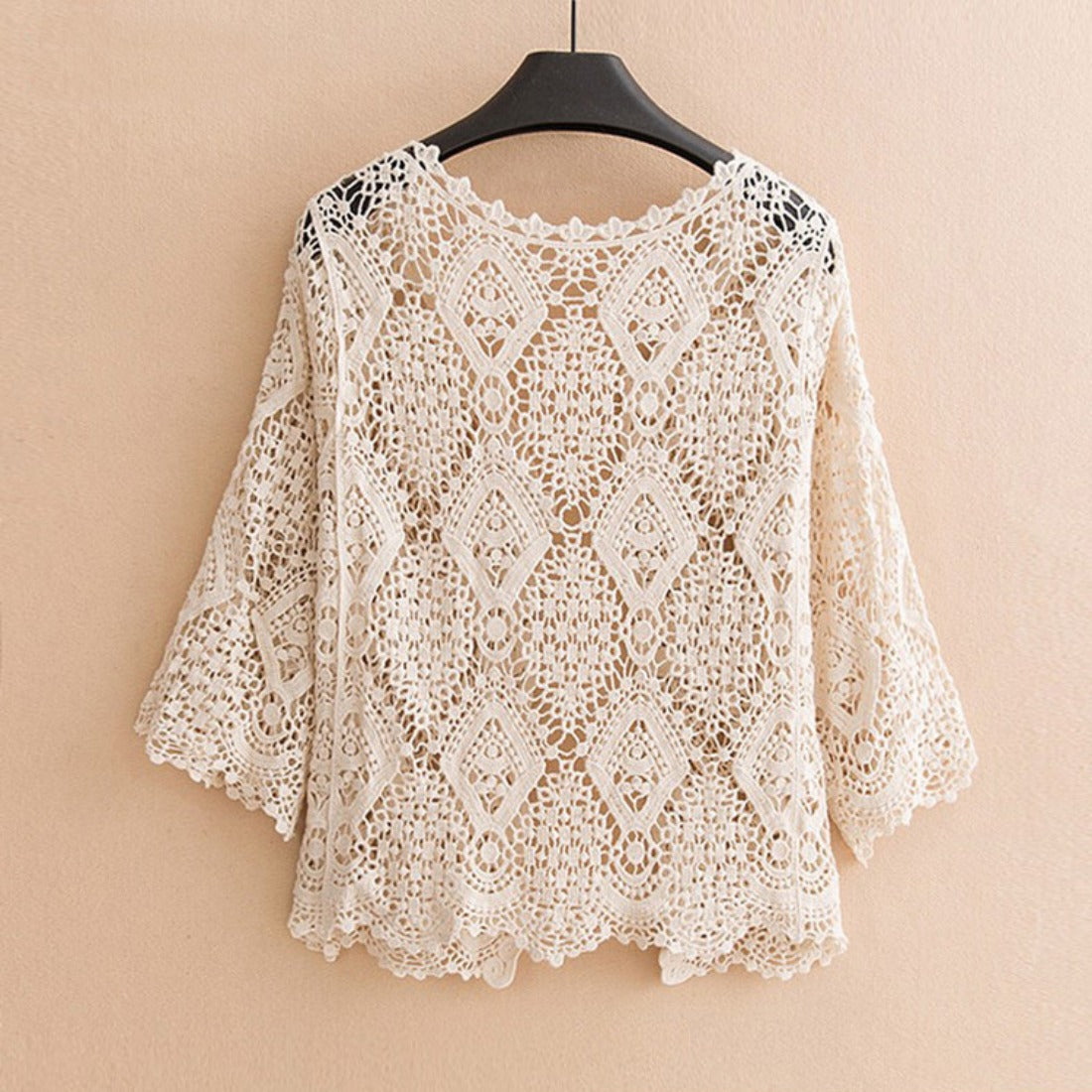 Crosa - Hollow Knit Cardigan Shawl