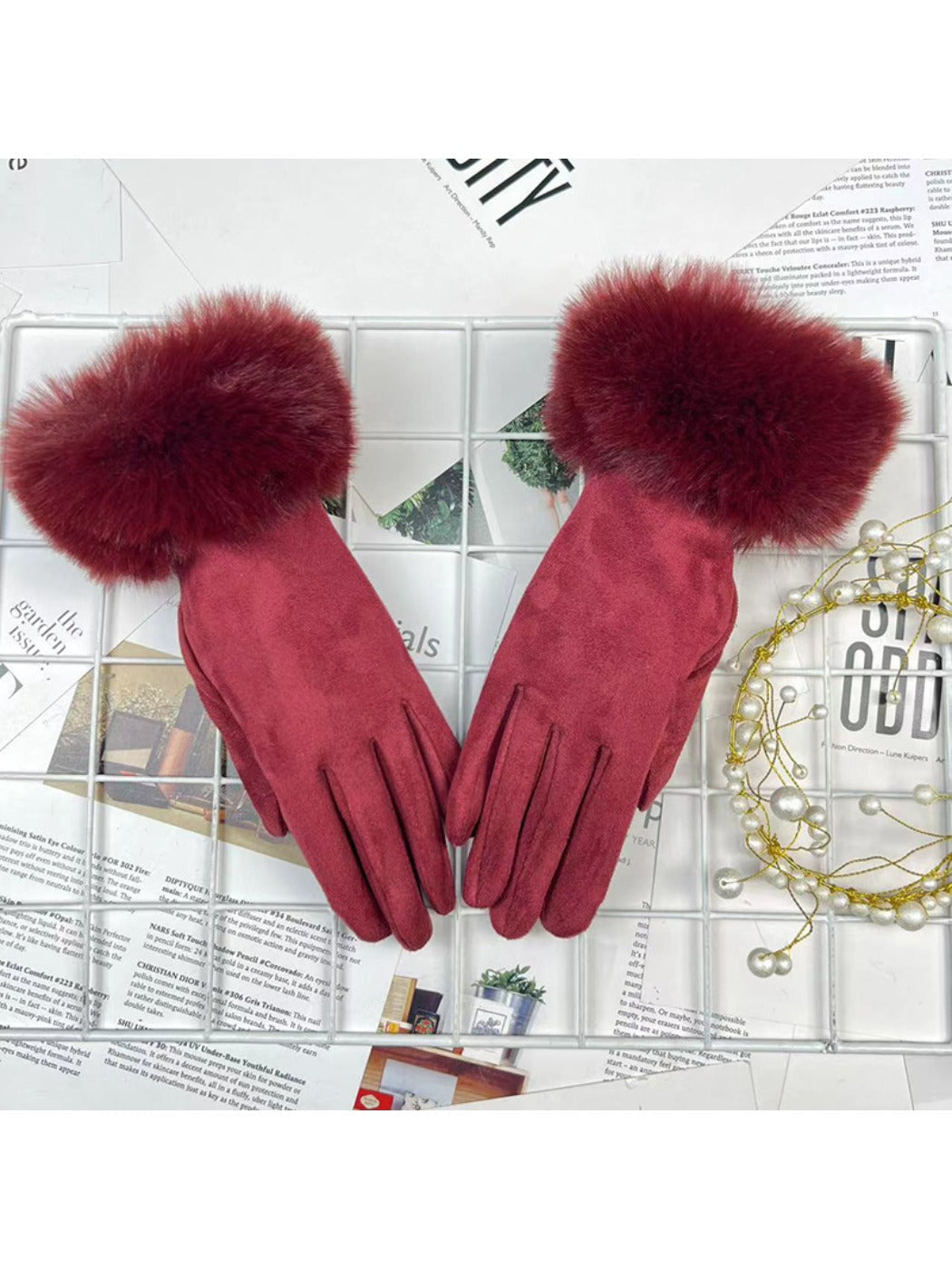 Gloving - Women's Fur-Cuff Winter Gloves