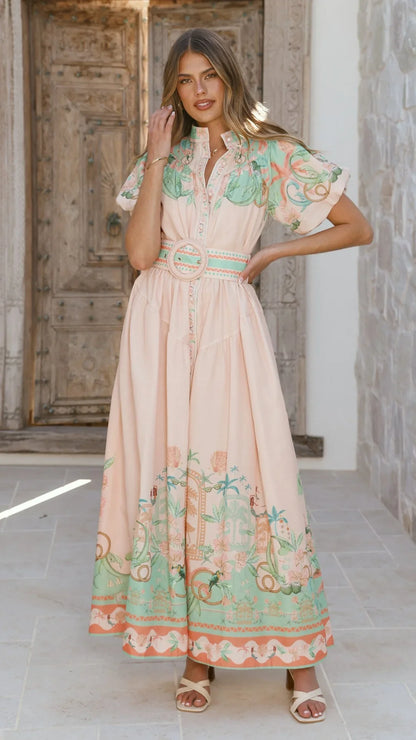 Natasha Maxi Dress - Aurora Print