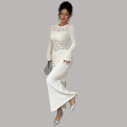 Lace Long-Sleeved Bodycon Dress