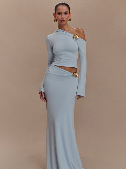 Juliana Asymmetrical Maxi Skirt Set