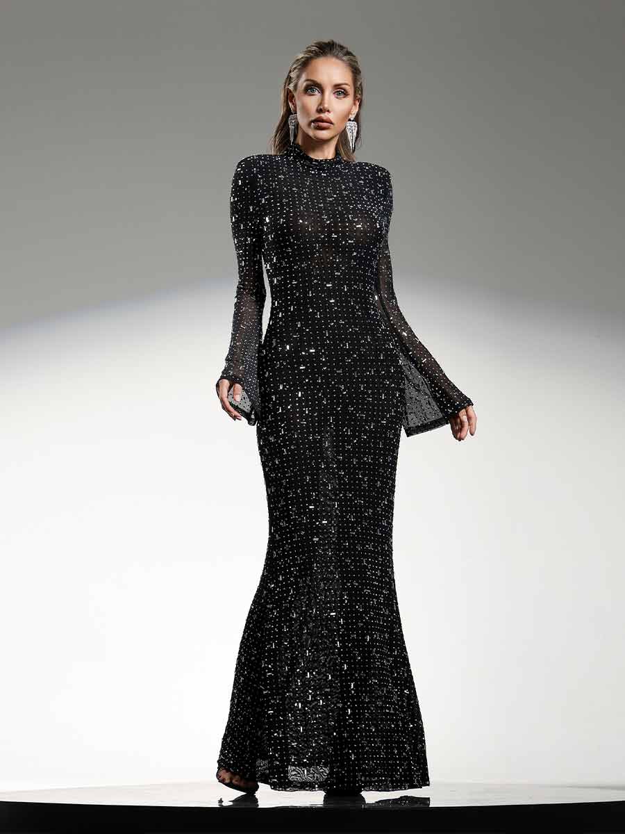 Zelda High Neck Maxi Dress