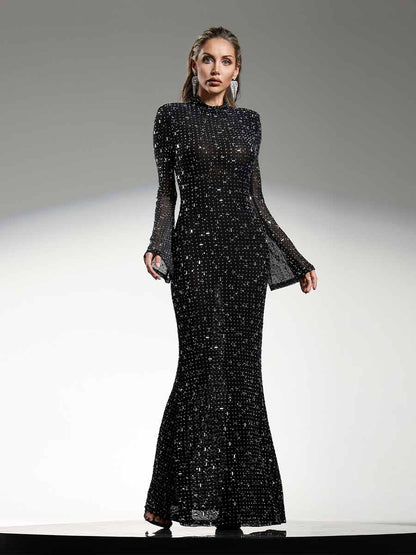 Zelda High Neck Maxi Dress