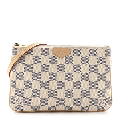 Damier Azur Double Zip Pochette