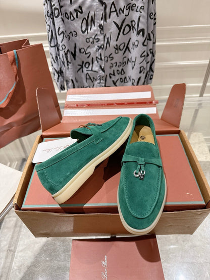 LP Summer Charms Walk Loafers Deep Green Suede 565857
