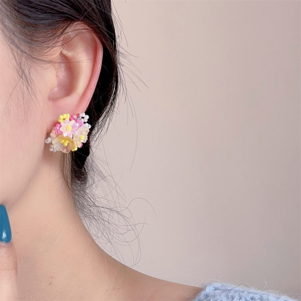 Earwish - Floral Hydrangea Earrings - Sweet &amp; Colorful