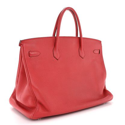 Taurillon Clemence Birkin 40 Rouge Venetian