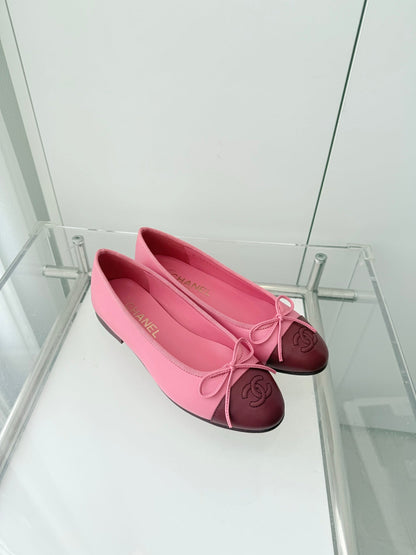 ballet flats pink mix burgundy  lambskin 566821
