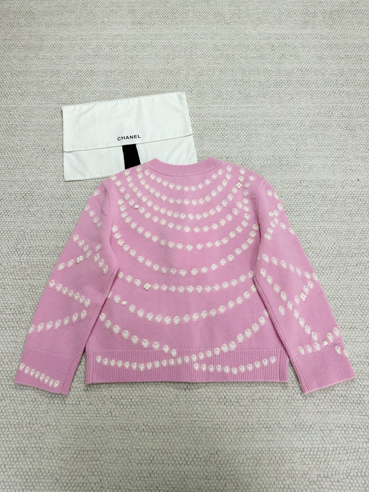 CC 25 Pearls Cardigan Pink Cashmere