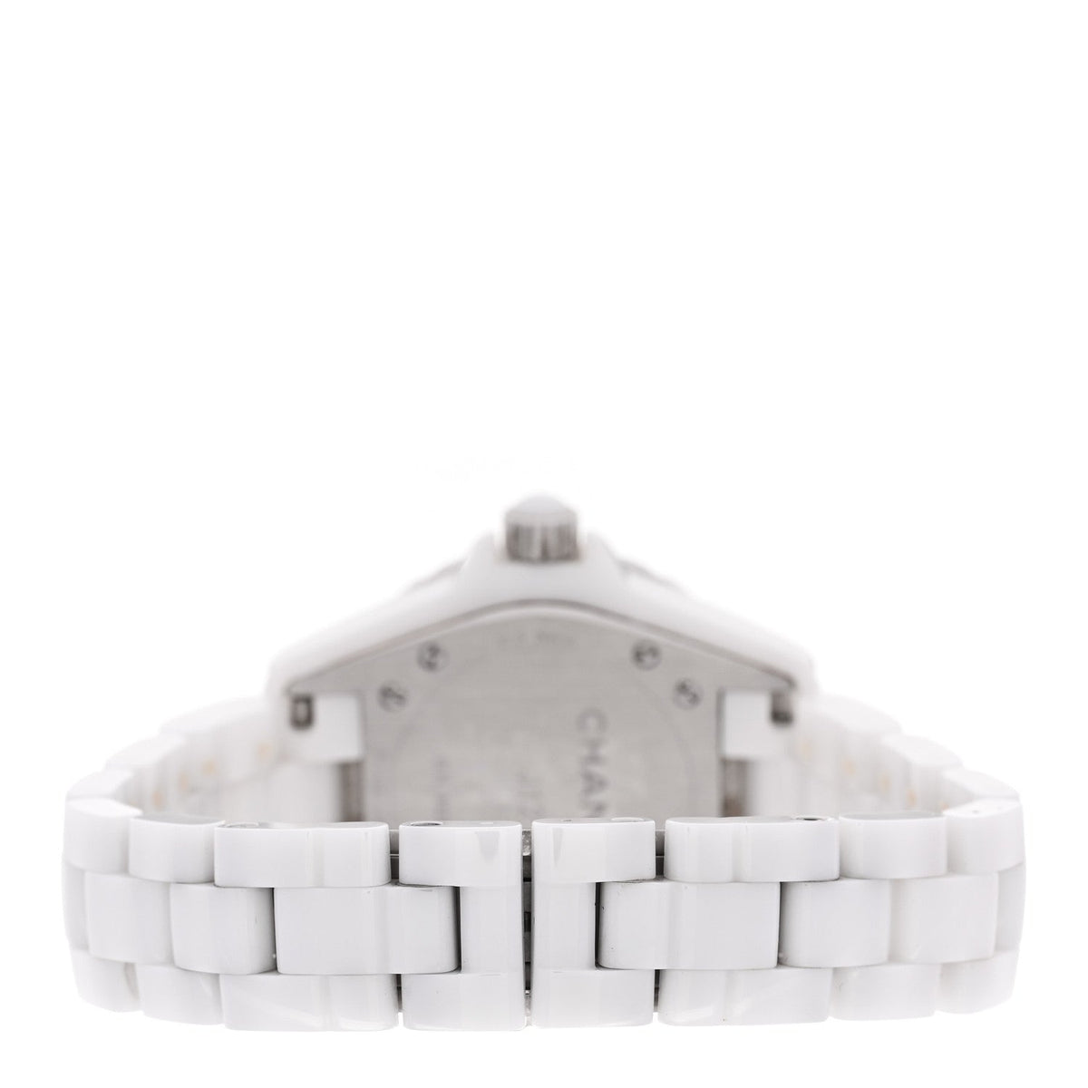 Stainless Steel Ceramic Diamond Mother of Pearl 33mm J12 Quartz Watch White
