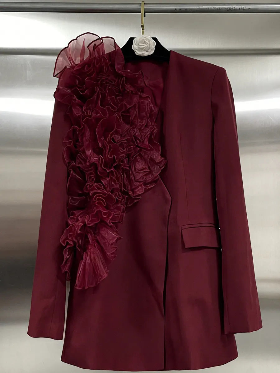 Raquel Mesh-Decorated Blazer