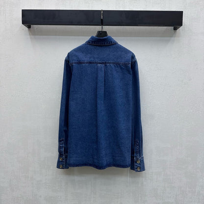 CC 26S Loose-fit Denim Jacket Indigo Blue Cotton Denim 350421