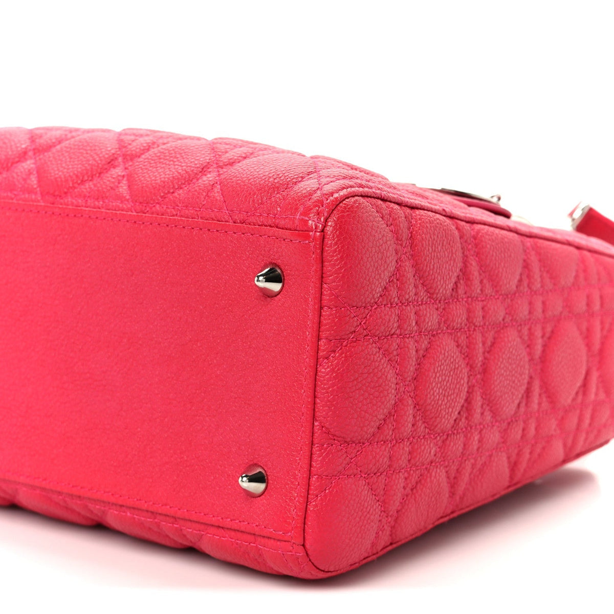 Grained Calfskin Cannage Medium Lady Dior Pink