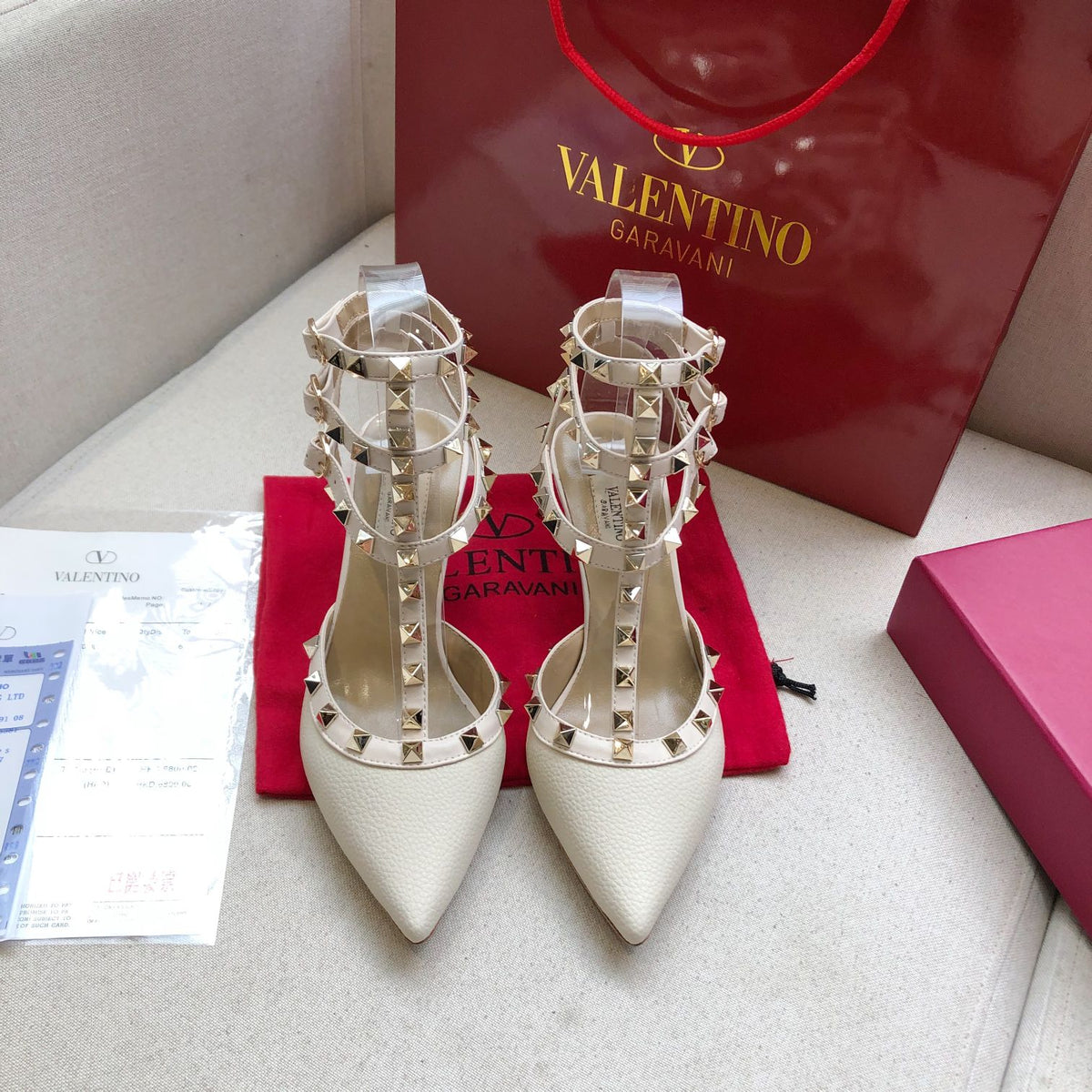 Valentino Rockstud Caged Pump Leather